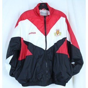 Salle Diablo Fencing Club "BRANDON" Windbreaker Jacket Red White Black Size L